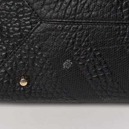 Burberry Signature Grain Calfskin Check Embossed Small Canterbury Tote Black 11 of 11