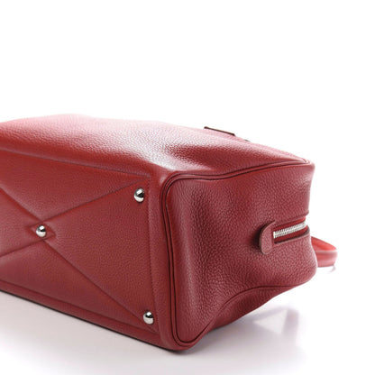 Hermes Taurillon Clemence Victoria II 35 Rouge Garance 7 of 11