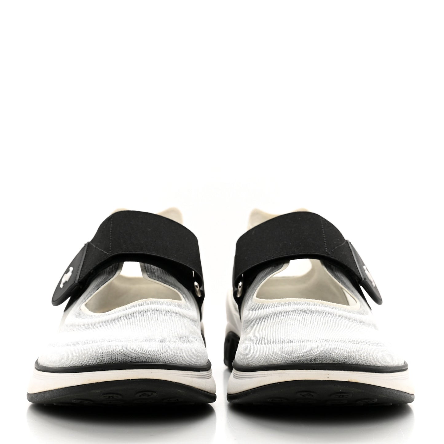 Mesh Lycra CC Sneakers 35 White Black