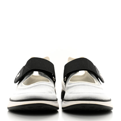 Chanel Mesh Lycra CC Sneakers 35 White Black 2 of 8