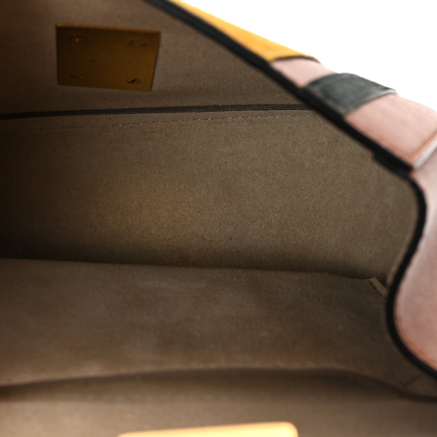 Chloe Suede Calfskin Patchwork Mini Drew Shoulder Bag Tobacco 5 of 10