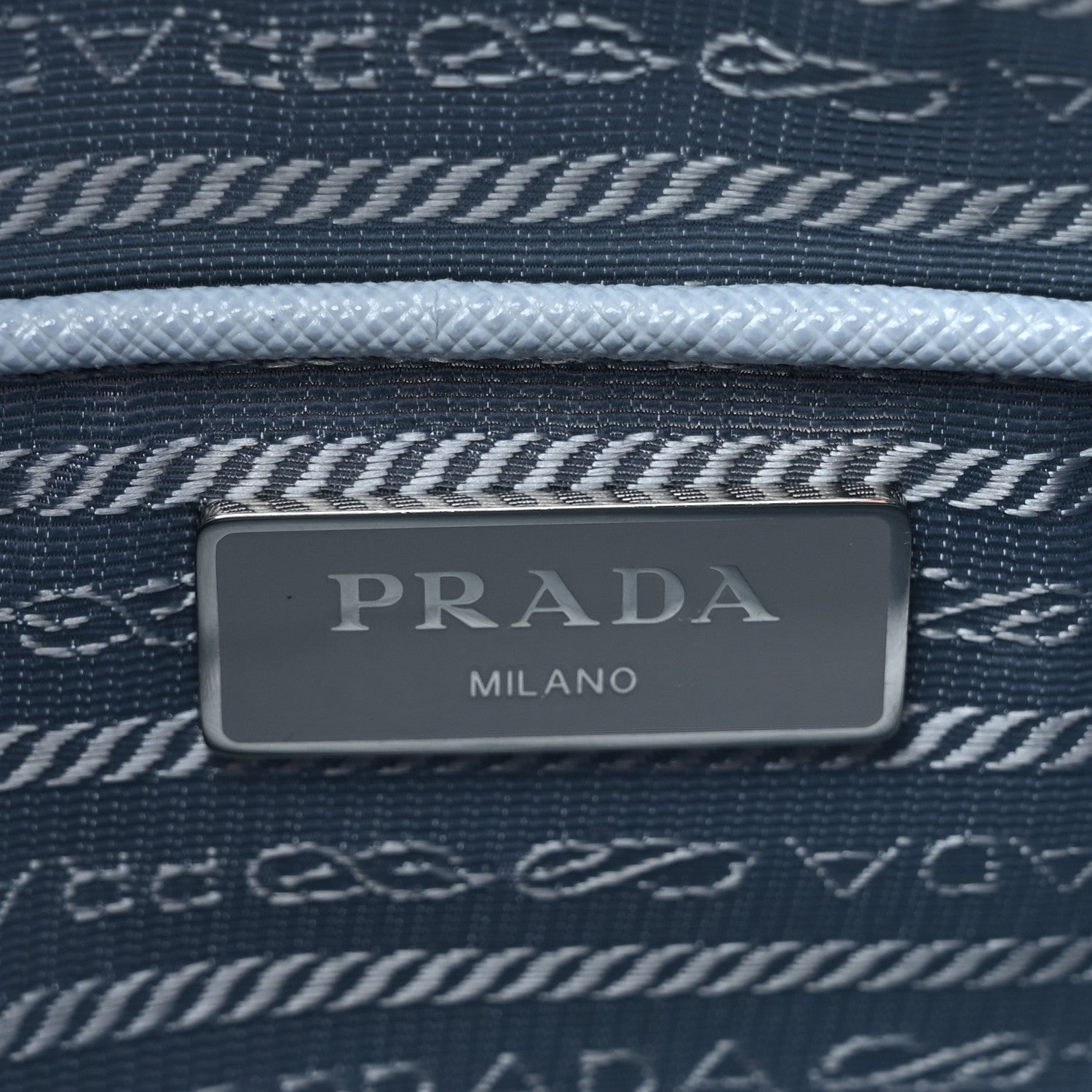 Prada Re-Nylon Vela Saffiano Pocket Double Buckle Messenger Shoulder Bag Fiordaliso 6 of 10