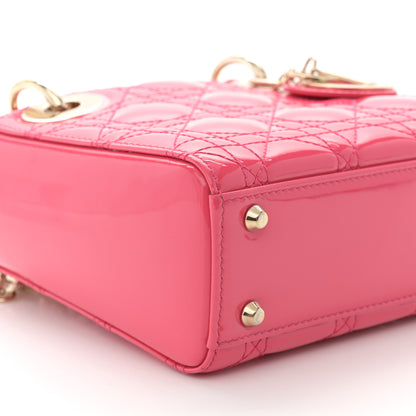 Christian Dior Patent Cannage Mini Lady Dior Pink 8 of 9