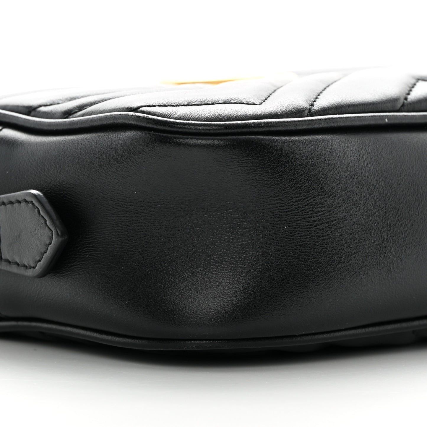 Calfskin Matelasse Mini GG Marmont Chain Shoulder Bag Black