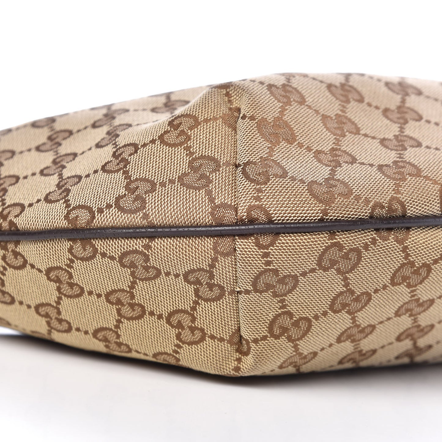 Monogram Web Medium Half Moon Hobo Dark Brown