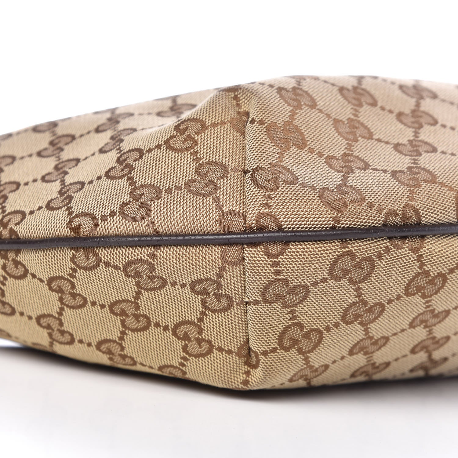 Gucci Monogram Web Medium Half Moon Hobo Dark Brown 8 of 11
