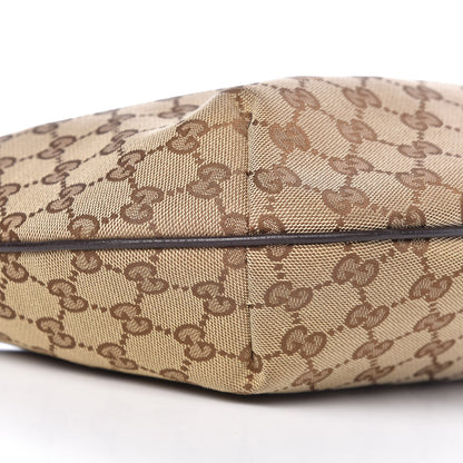 Gucci Monogram Web Medium Half Moon Hobo Dark Brown 8 of 11