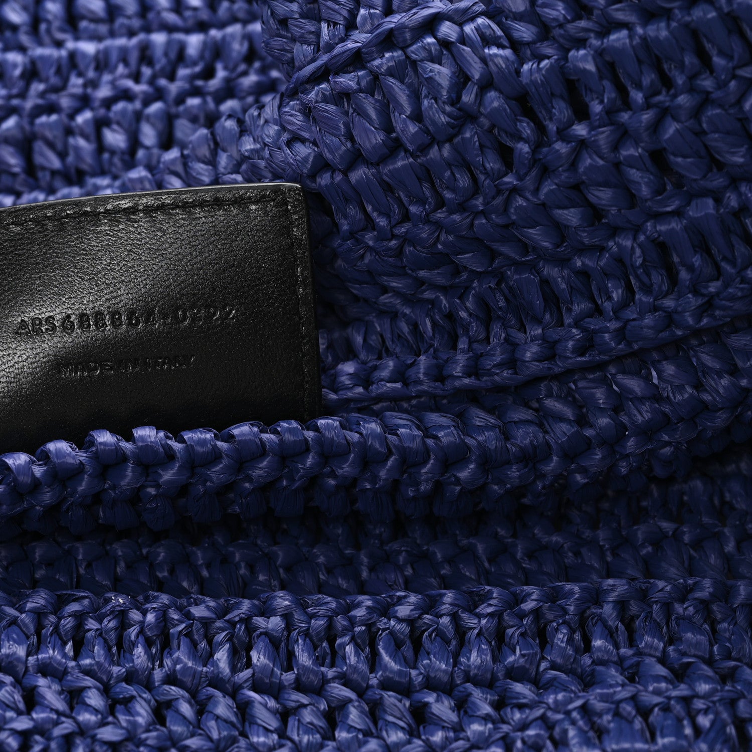 Saint Laurent Raffia Rive Gauche Tote Blue 7 of 12