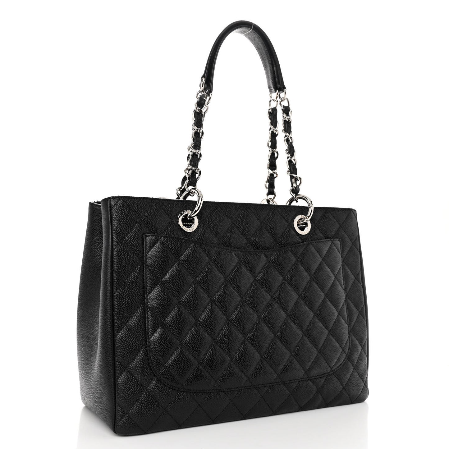 Caviar Quilted Grand Shopping Tote GST Black