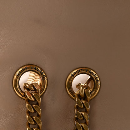 Saint Laurent Calfskin Y Quilted Monogram Medium Loulou Chain Satchel Dark Beige 12 of 15