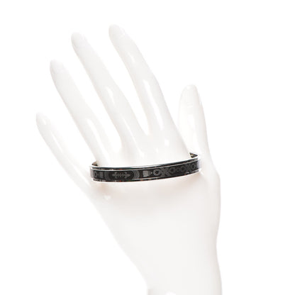 Hermes Enamel Printed Grand Apparat Narrow Bracelet 62 Black 2 of 6