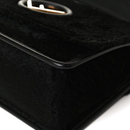 Fendi Velluto Astrakan Vitello Dolce F is Fendi Kan I Shoulder Bag Black 12 of 17