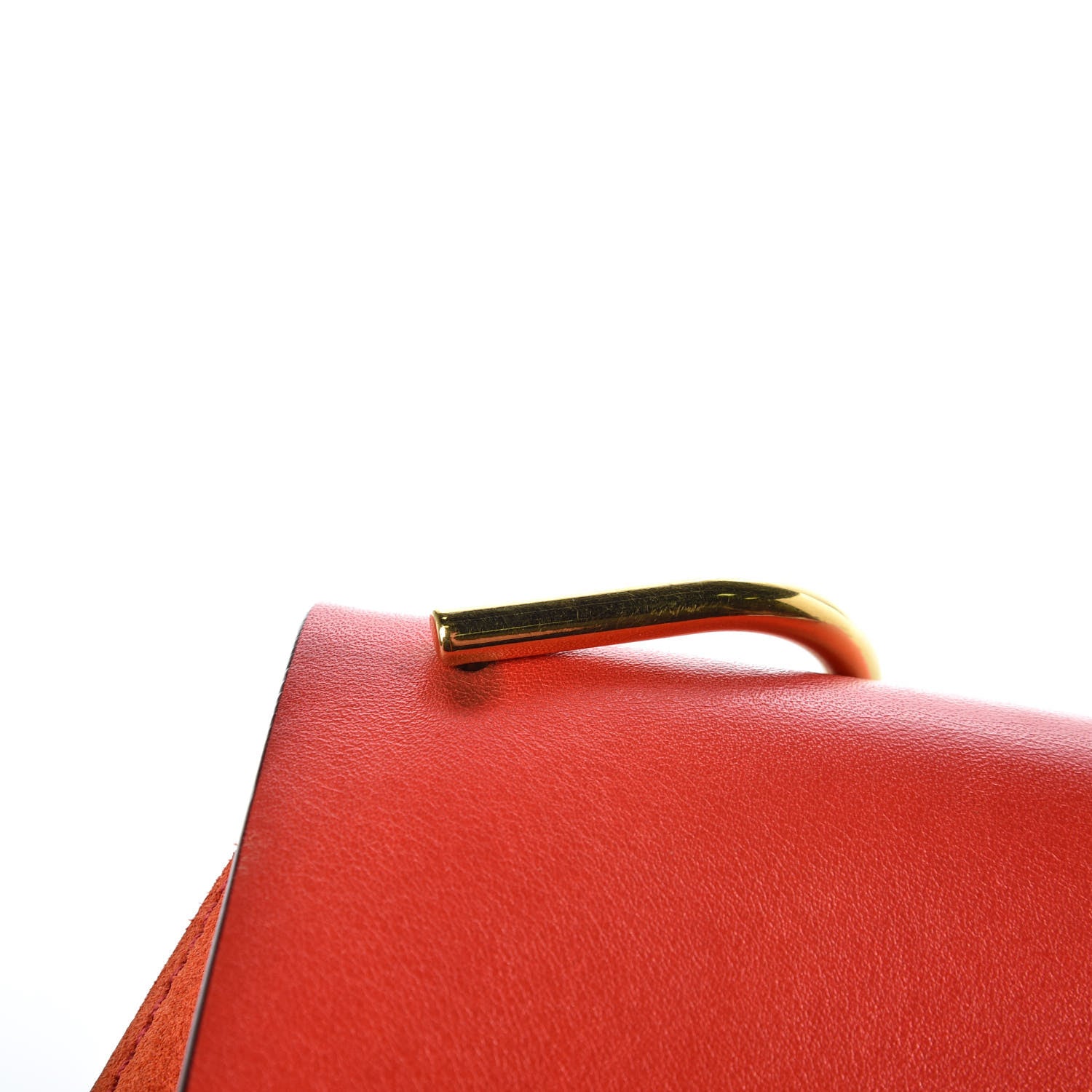 Chloe Lambskin Suede Calfskin Mini Drew Shoulder Bag Red 10 of 10