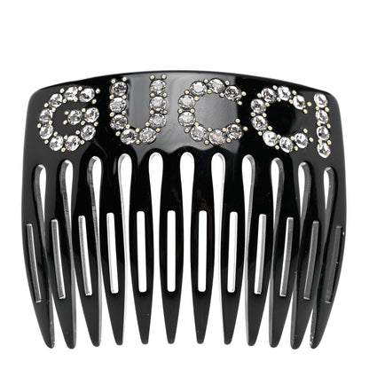 Gucci Resin Crystal Hair Comb Black 1 of 3