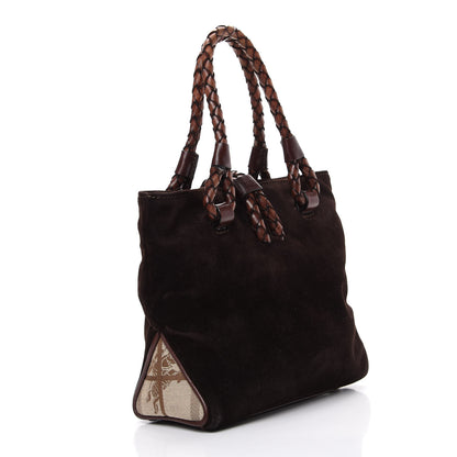 Burberry Suede Tote Brown 2 of 15
