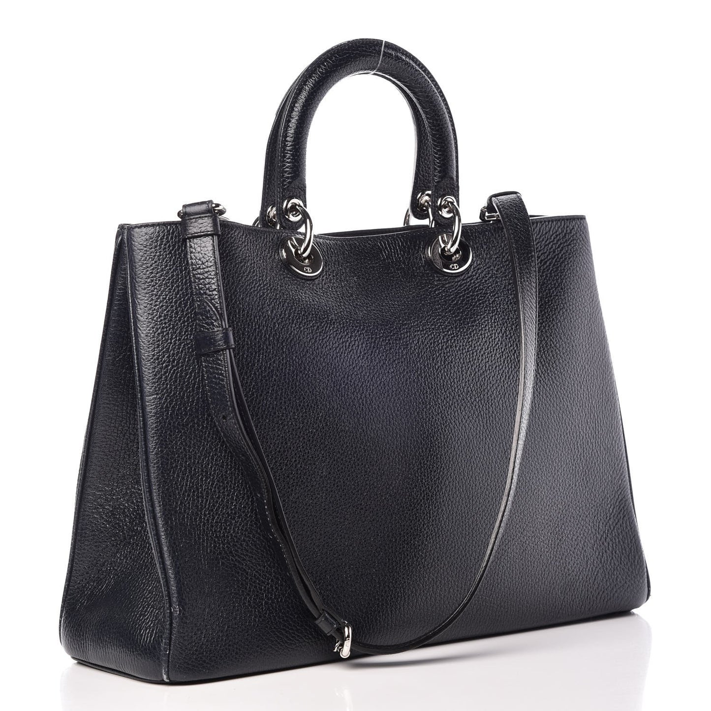 Bullcalf Printed Large Flower Diorissimo Tote Black