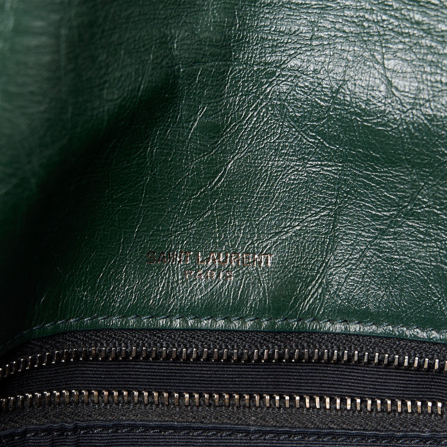 Saint Laurent Crinkled Calfskin Matelasse Monogram Medium Niki Chain Satchel Military Olive 7 of 12