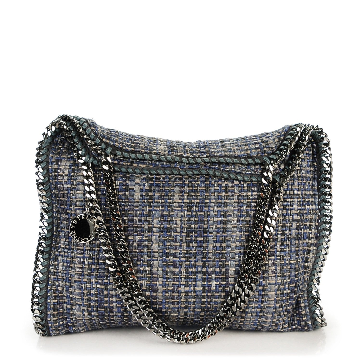 Stella McCartney Metallic Woven Boucle Falabella Blue 1 of 9