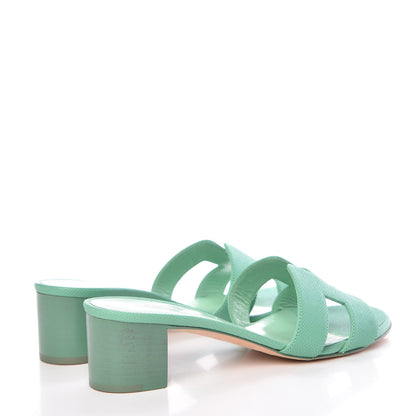 Hermes Epsom Oasis Sandals 38 Malachite 4 of 11