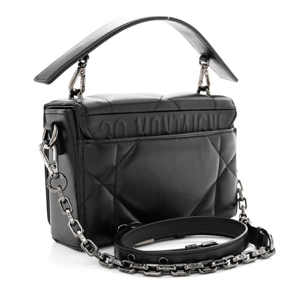 Christian Dior Lambskin Maxi Cannage Small 30 Montaigne Chain Top Handle Bag Black 3 of 11