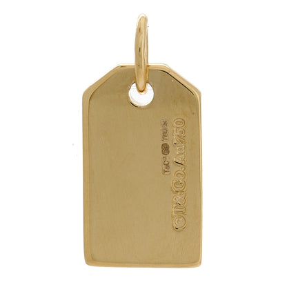 Tiffany 18K Yellow Gold Diamond Tag Letter J Charm 3 of 3