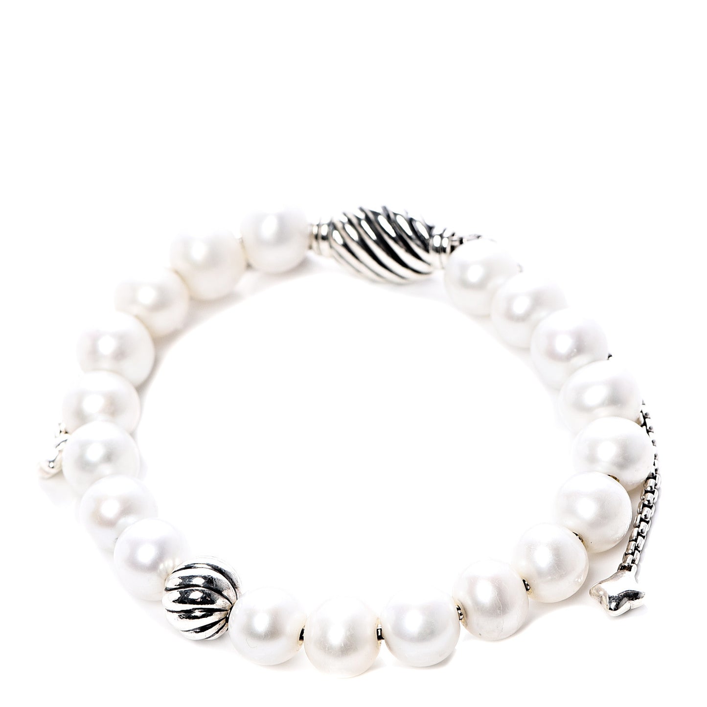 Sterling Silver Pearl 8mm Spiritual Bead Bracelet
