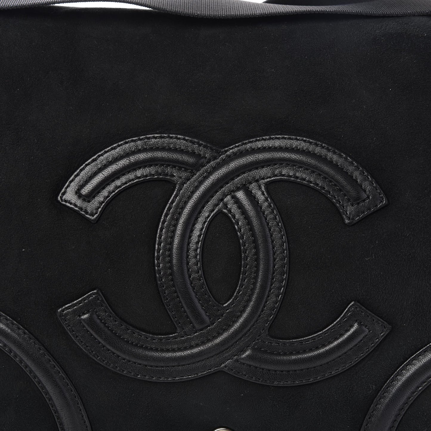 Suede Sparkling Winter Messenger Black