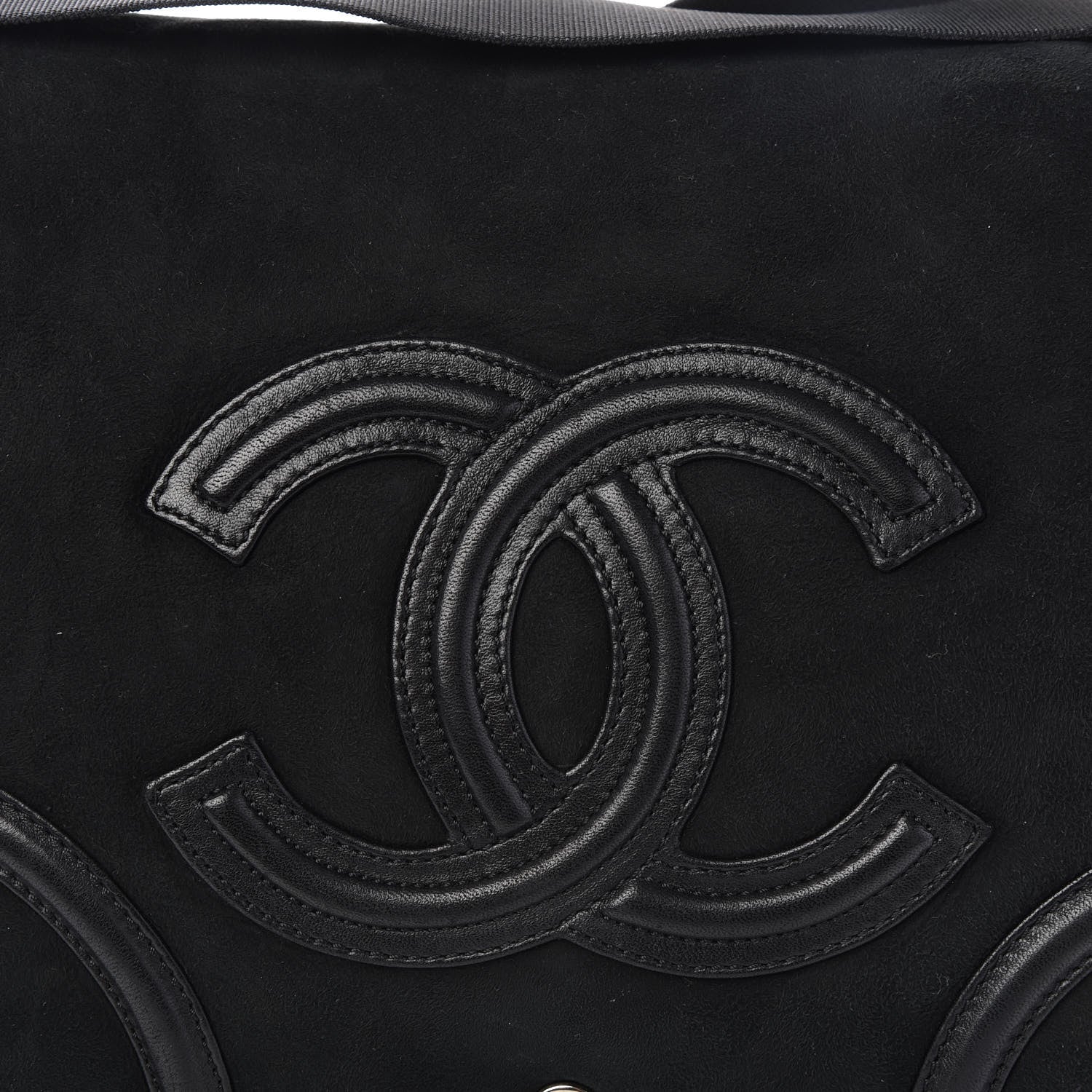 Chanel Suede Sparkling Winter Messenger Black 9 of 10