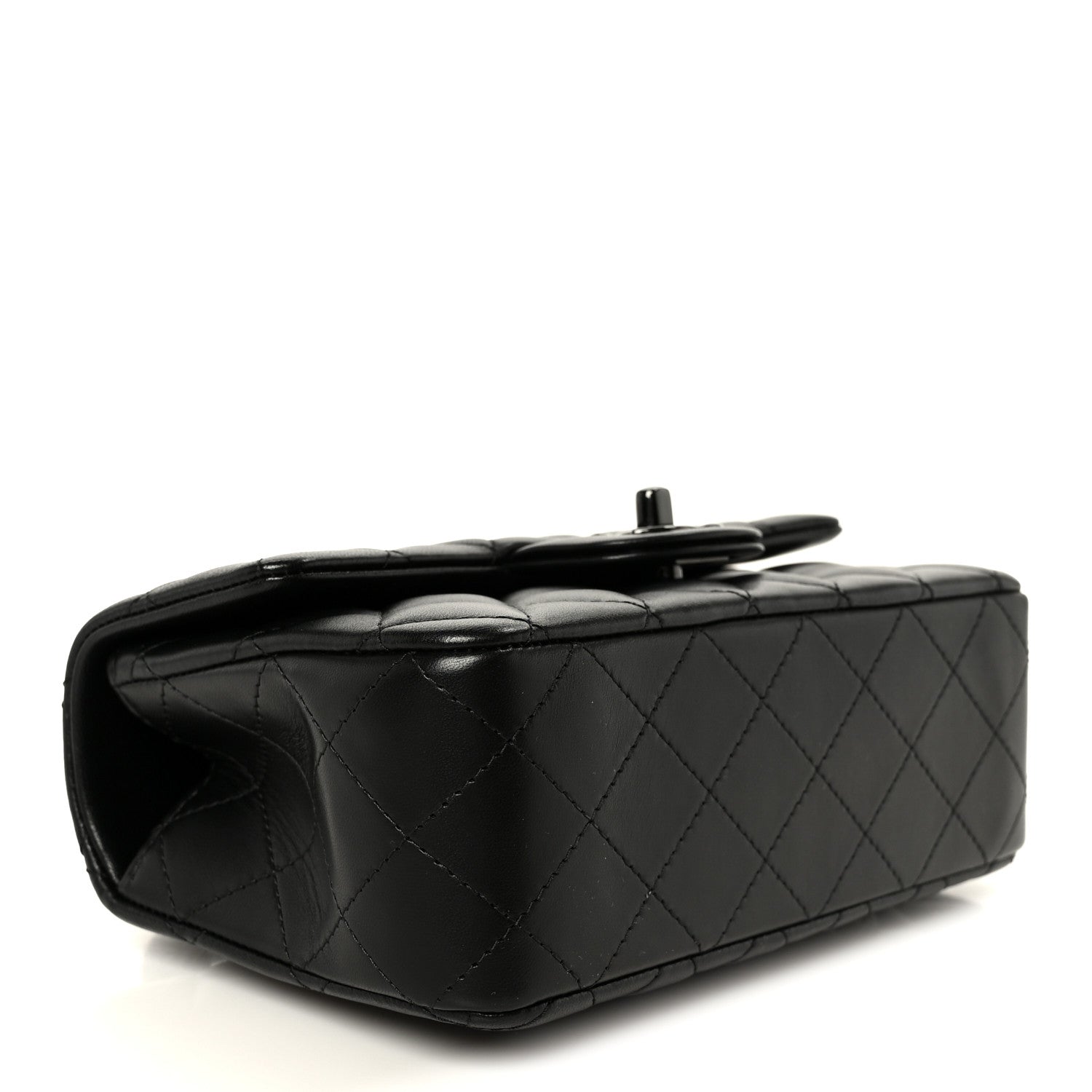 Chanel Lambskin Quilted Mini Top Handle Rectangular Flap So Black 4 of 11