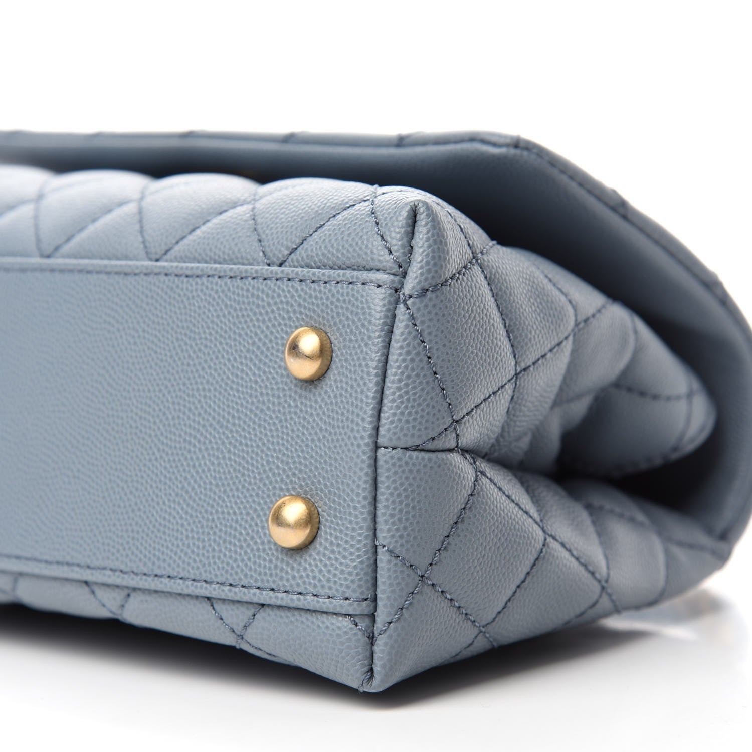 Chanel Caviar Lizard Quilted Mini Coco Handle Flap Light Blue 7 of 10