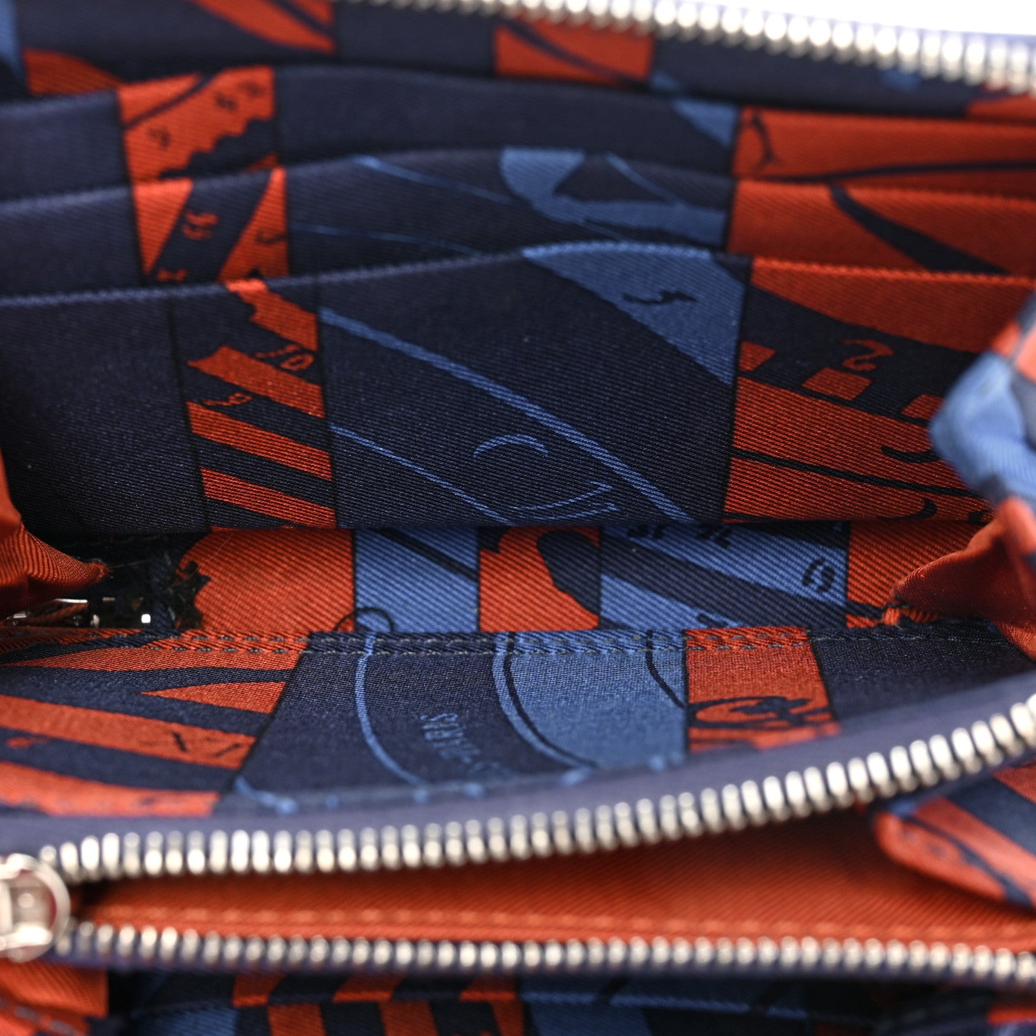 Hermes Epsom Silk'In Compact Wallet Bleu Saphir 5 of 13