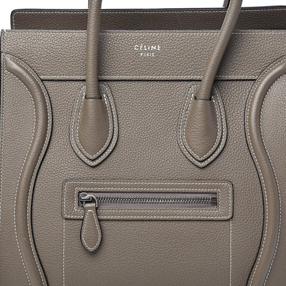 Celine Drummed Calfskin Micro Luggage Souris 14 of 14