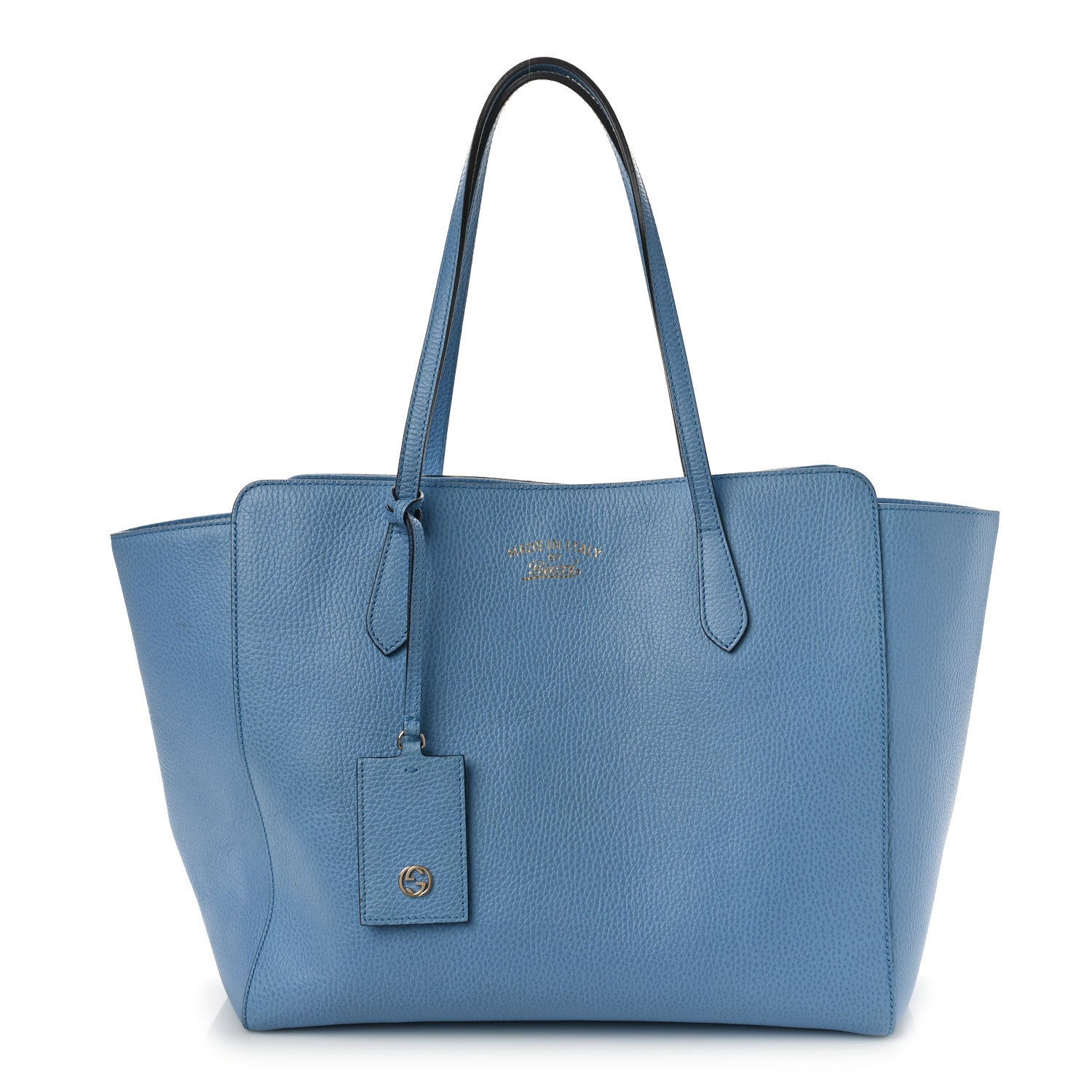 Gucci Dollar Calfskin Medium Swing Tote Mineral Blue 1 of 11