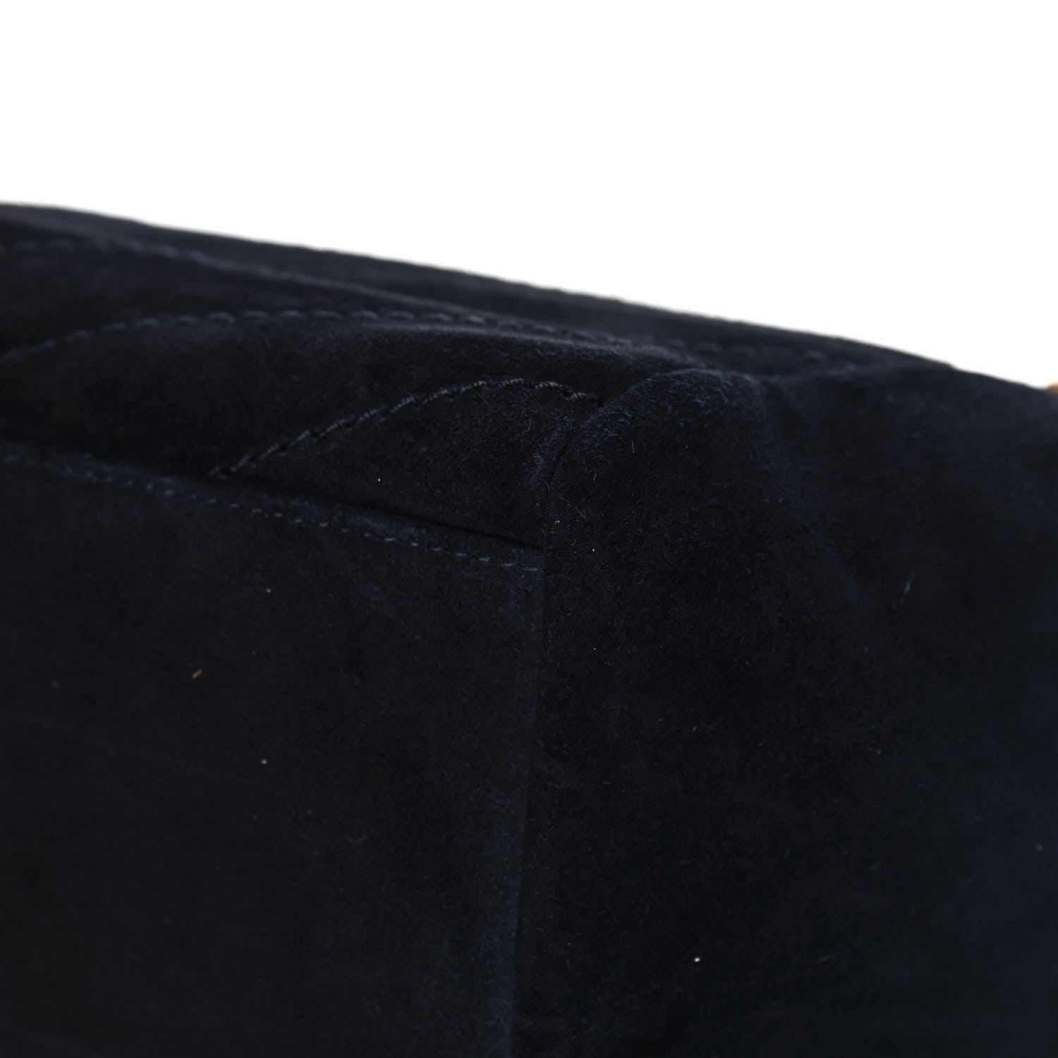 Saint Laurent Suede Chevron Monogram Small Nolita Black 8 of 8