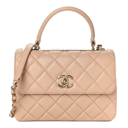 Chanel Lambskin Quilted Small Trendy CC Dual Handle Flap Bag Beige 1 of 9