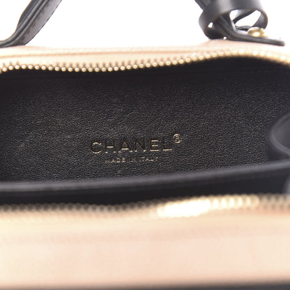 Chanel Caviar Quilted Small CC Filigree Vanity Case Beige Black 6 of 11