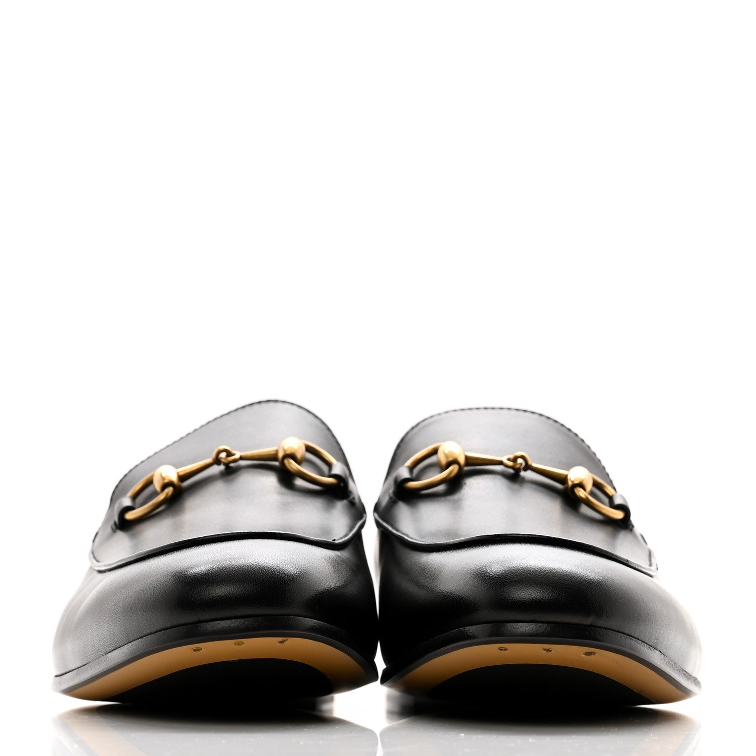 Gucci Calfskin Horsebit Mens Jordaan Loafers 9 Black 2 of 11