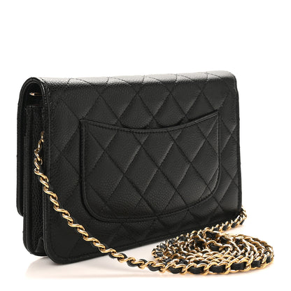 Chanel Caviar Quilted Wallet on Chain WOC Black 3 of 12