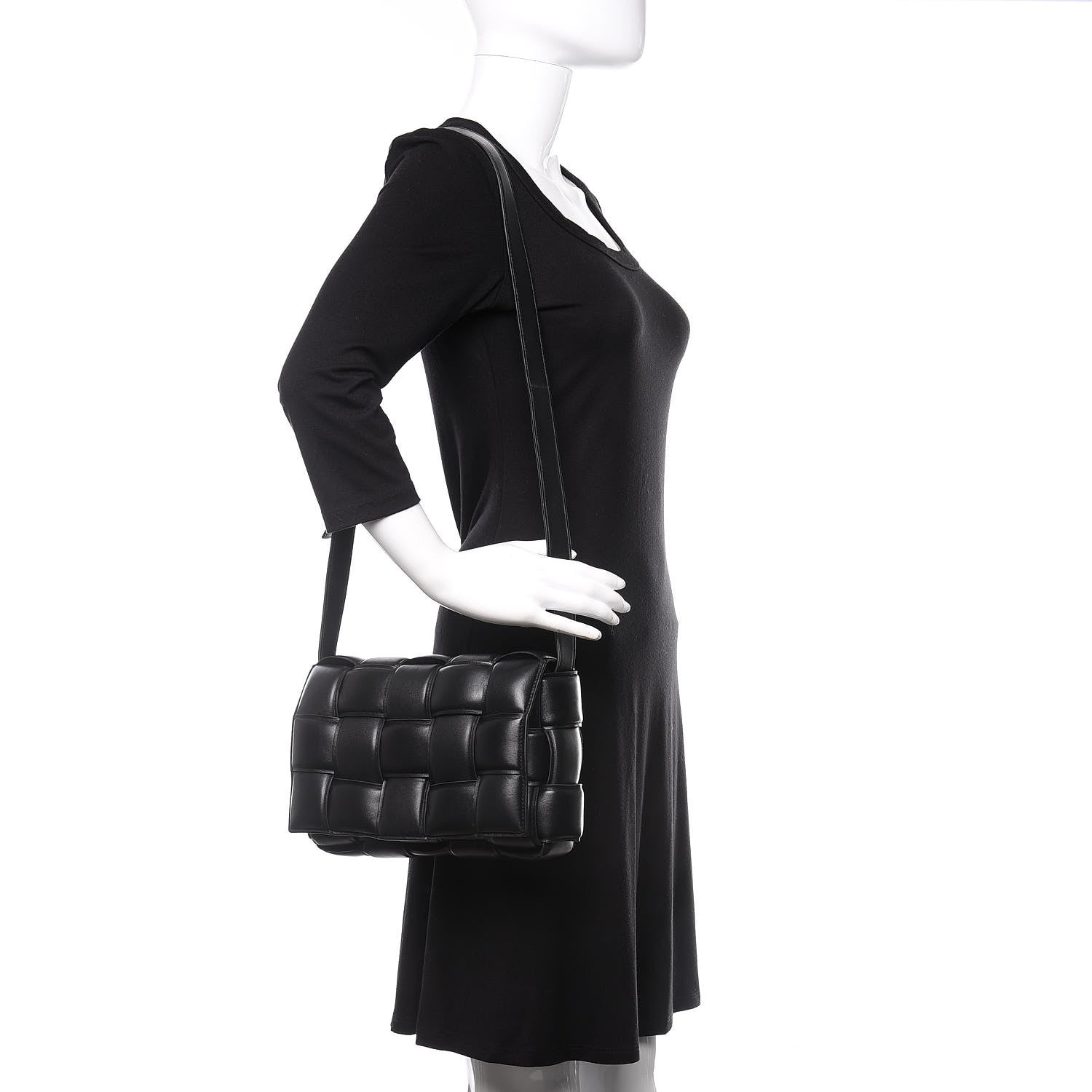 Bottega Veneta Nappa Maxi Intreccio Padded Cassette Crossbody Bag Black 2 of 9