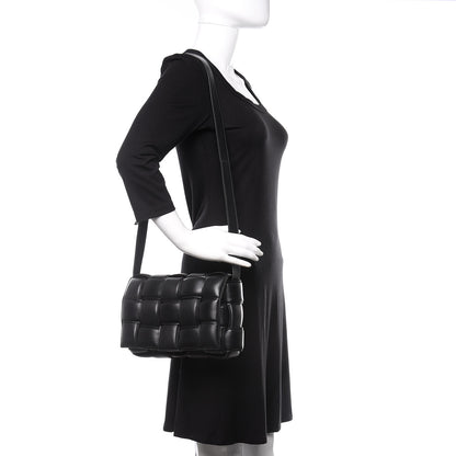 Bottega Veneta Nappa Maxi Intreccio Padded Cassette Crossbody Bag Black 2 of 9