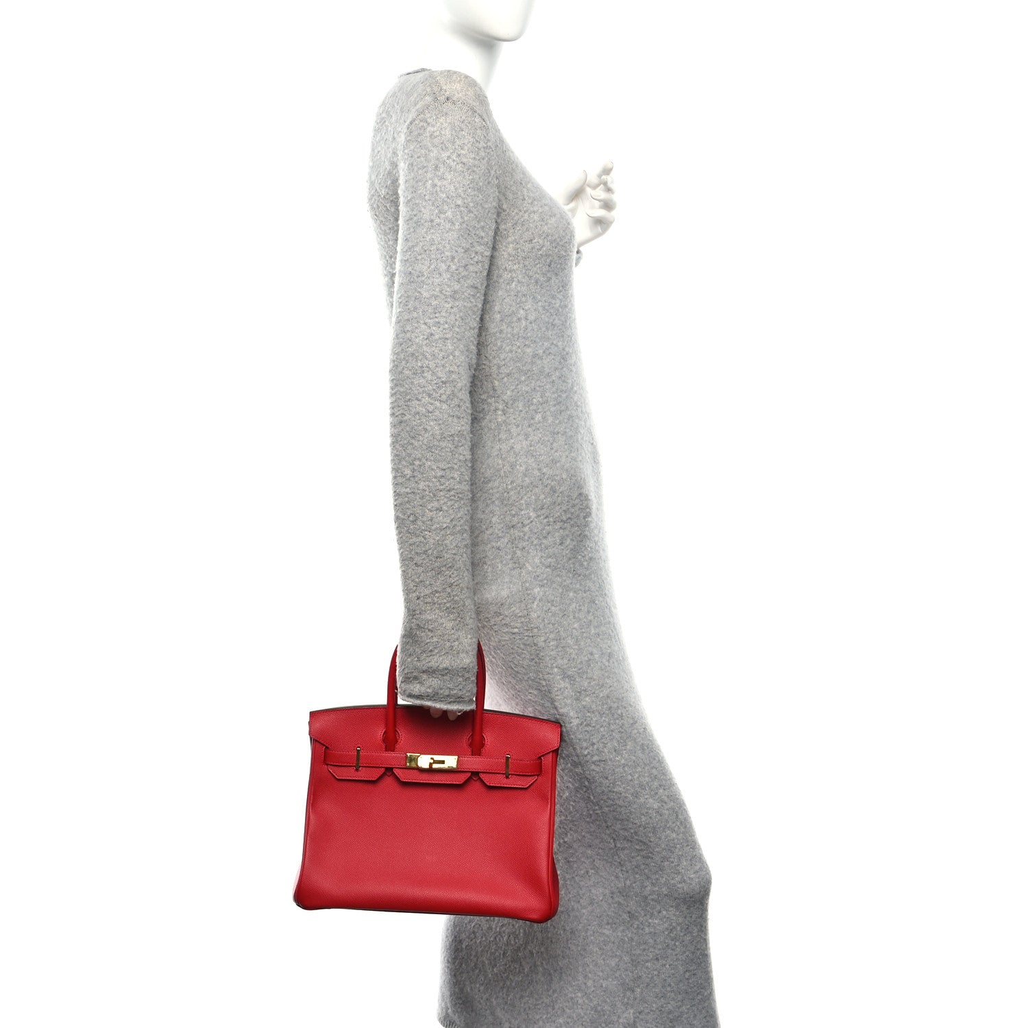 Hermes Epsom Birkin 30 Rouge Casaque 2 of 10