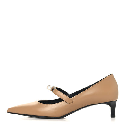 Hermes Calfskin Kiara 40 Pumps 39 Naturel Clair 1 of 10