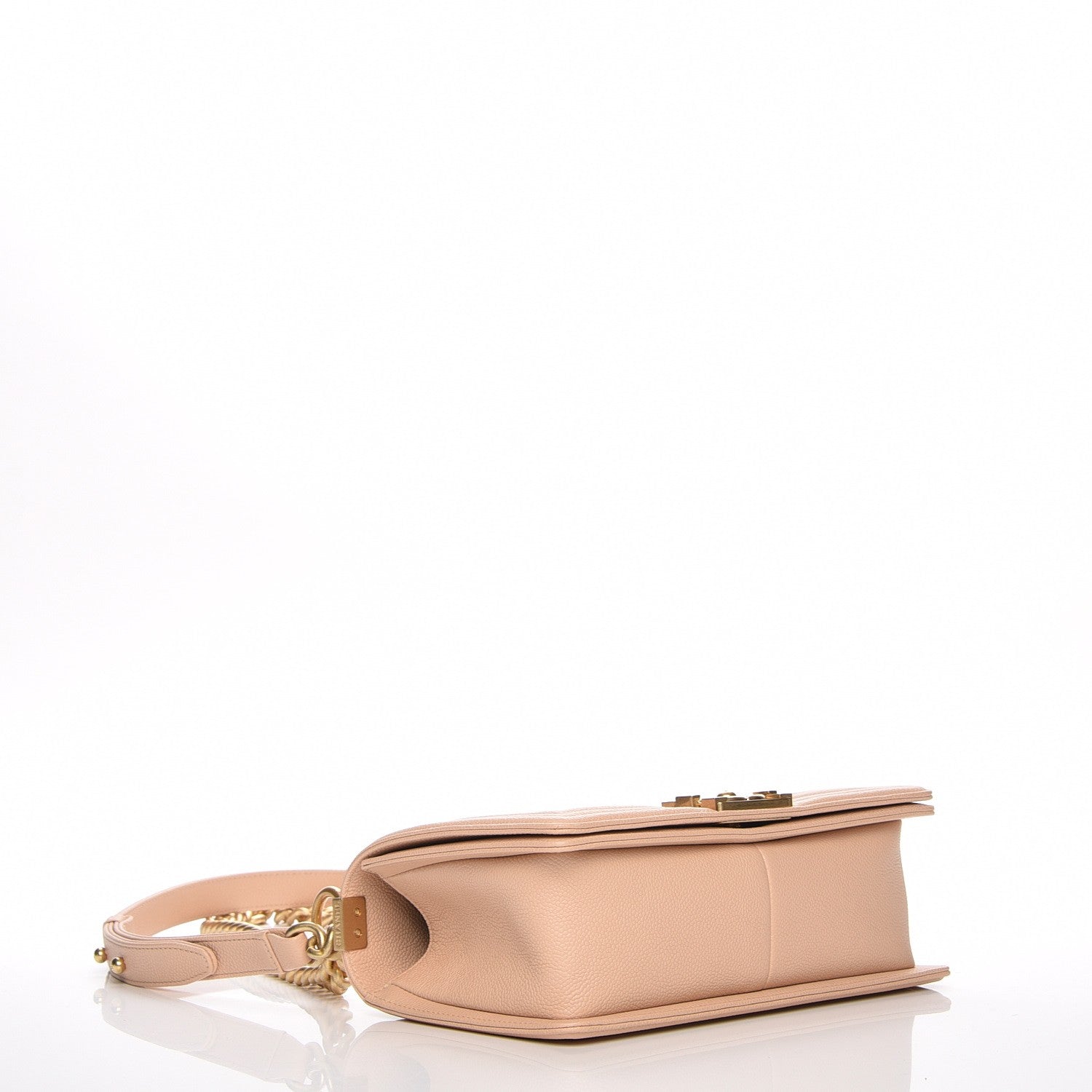 Chanel Caviar Quilted Medium Boy Flap Light Beige 4 of 8