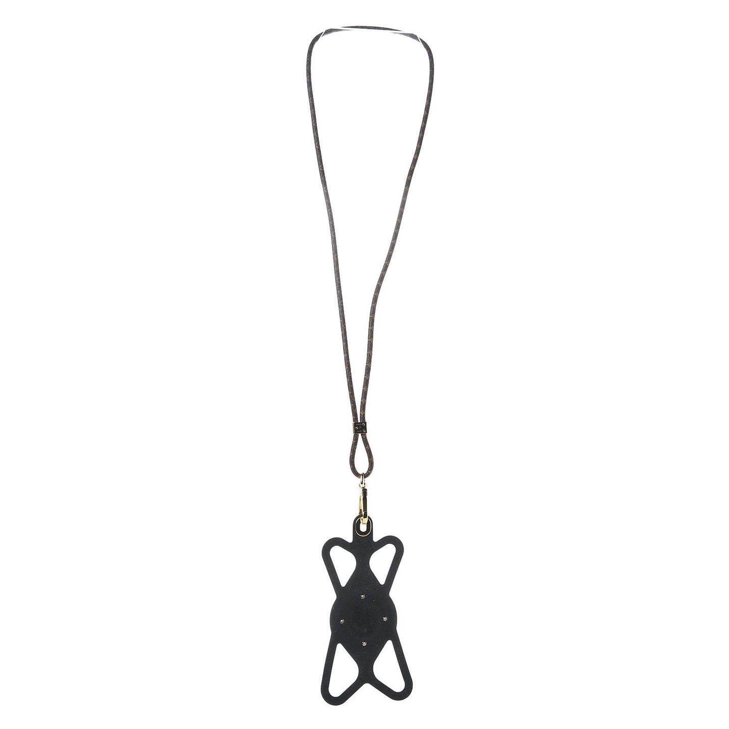 Monogram Silicone Louise Phone Holder Black