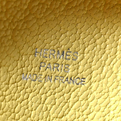Hermes Chevre Mysore Bastia Coin Purse Lime 6 of 8