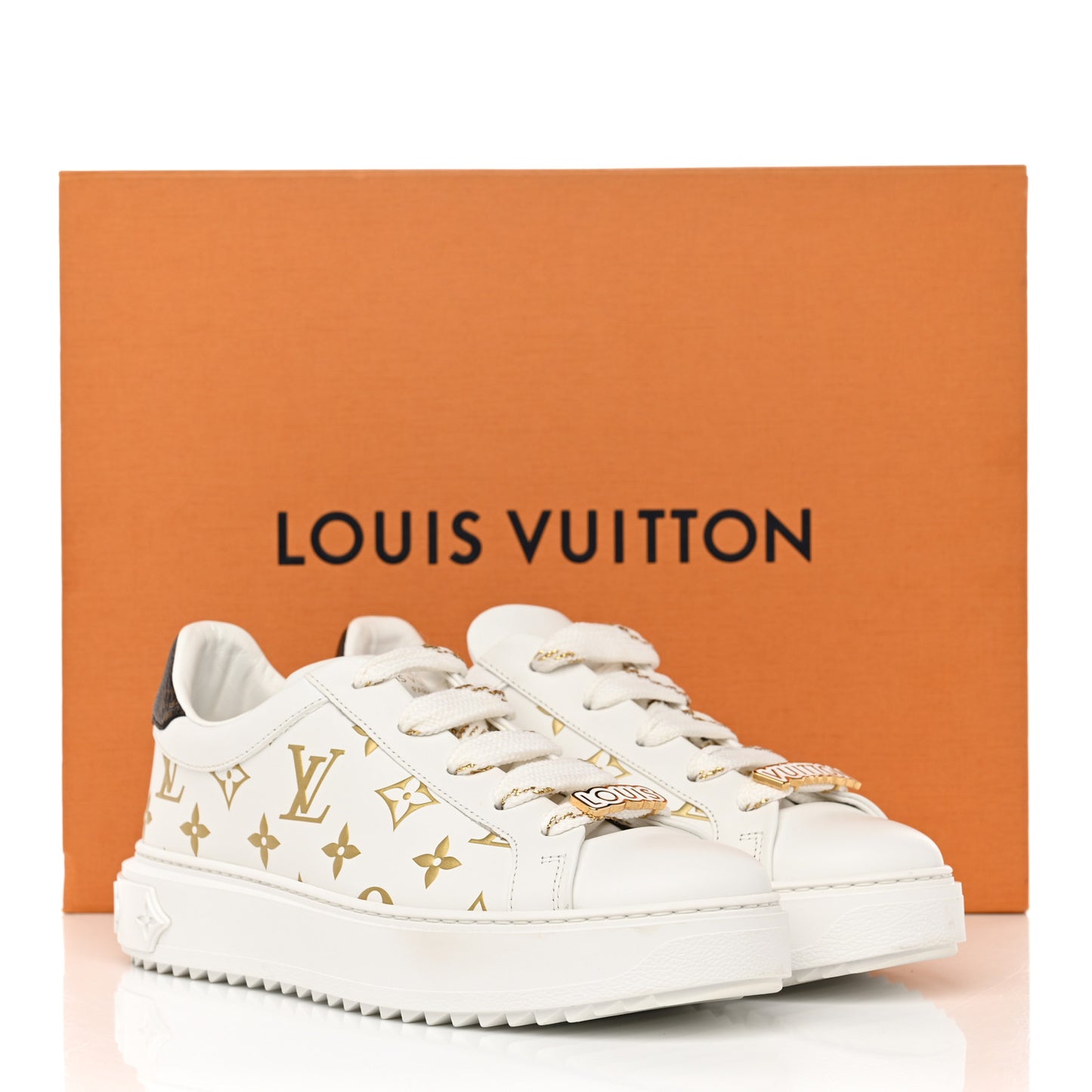 Monogram Time Out Sneakers 38 Gold