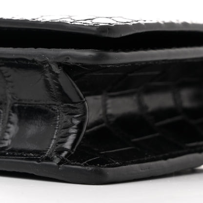 Tom Ford Crocodile Embossed Calfskin TF Mini Bag Black 9 of 9