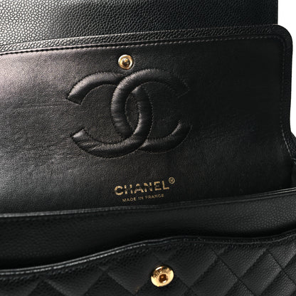 Chanel Caviar Quilted Medium Double Flap Black 11 of 13
