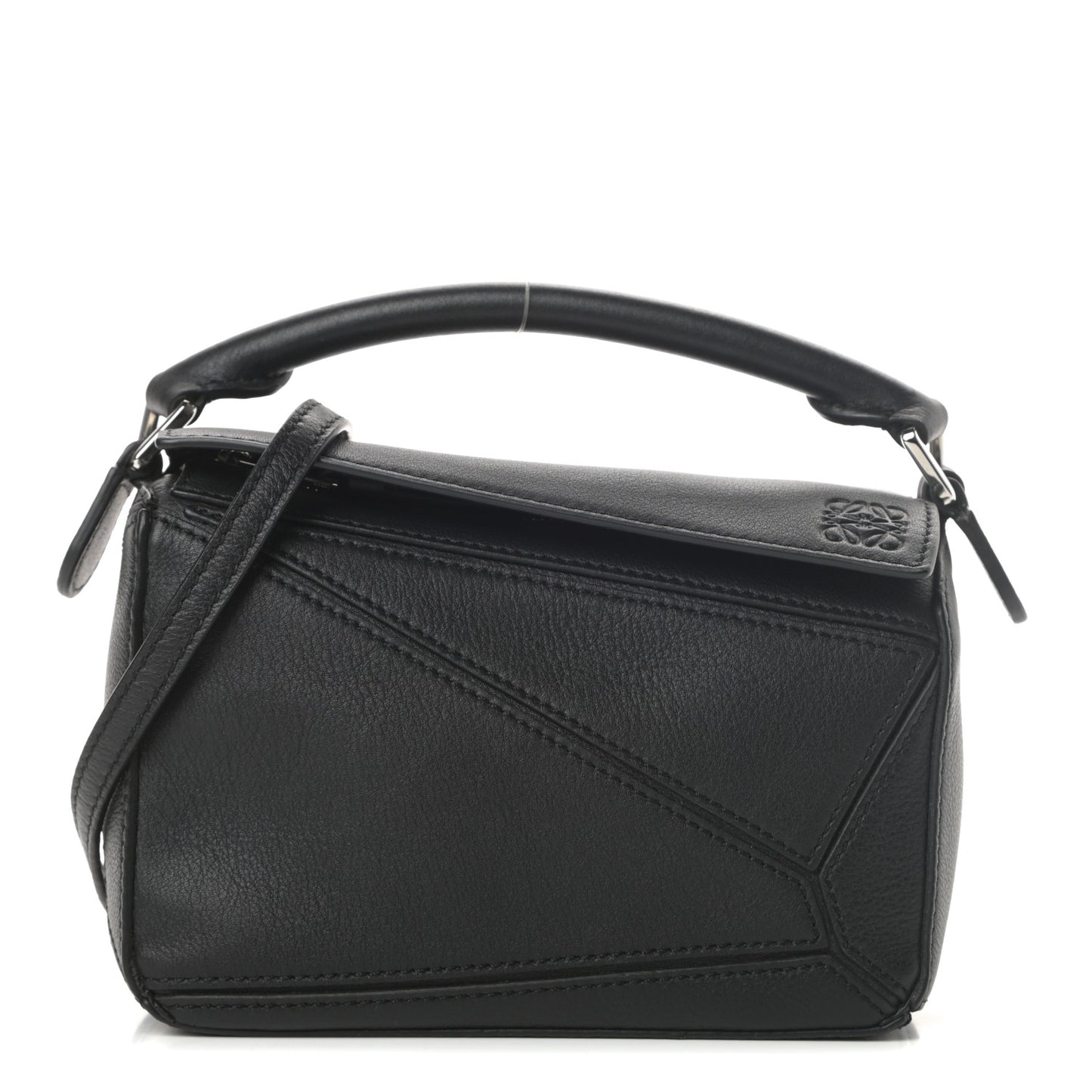 Calfskin Mini Puzzle Bag Black