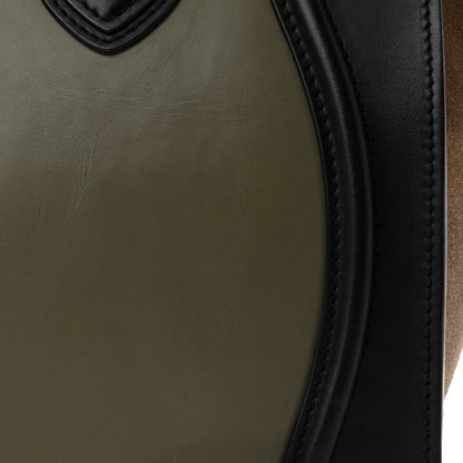 Celine Smooth Calfskin Suede Mini Tri-Color Luggage Almond 10 of 11